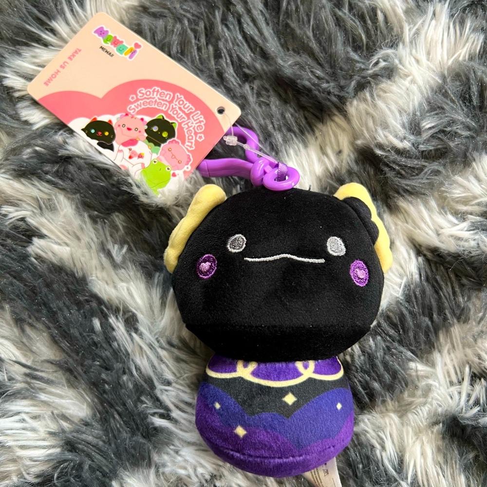 MeWaii® Mushroom Family Magic Axolotl Kawaii Plush Squish Toy Keychain NWT